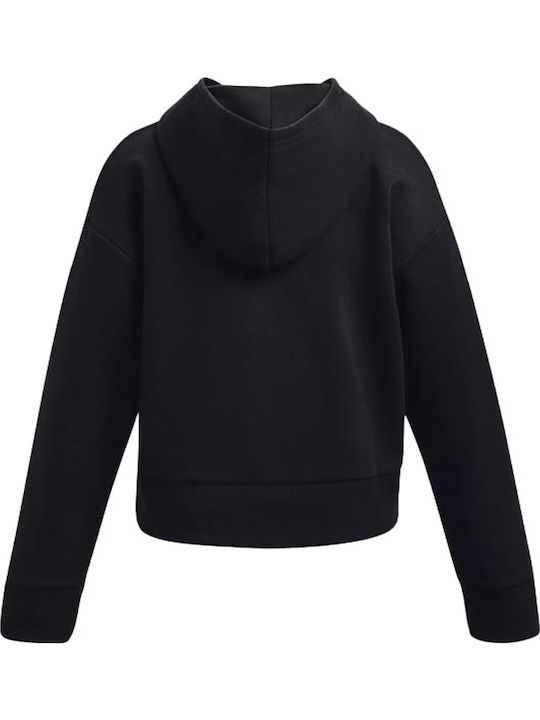 Fleece Παιδικό Φούτερ με Κουκούλα και Τσέπες Μαύρο Rival