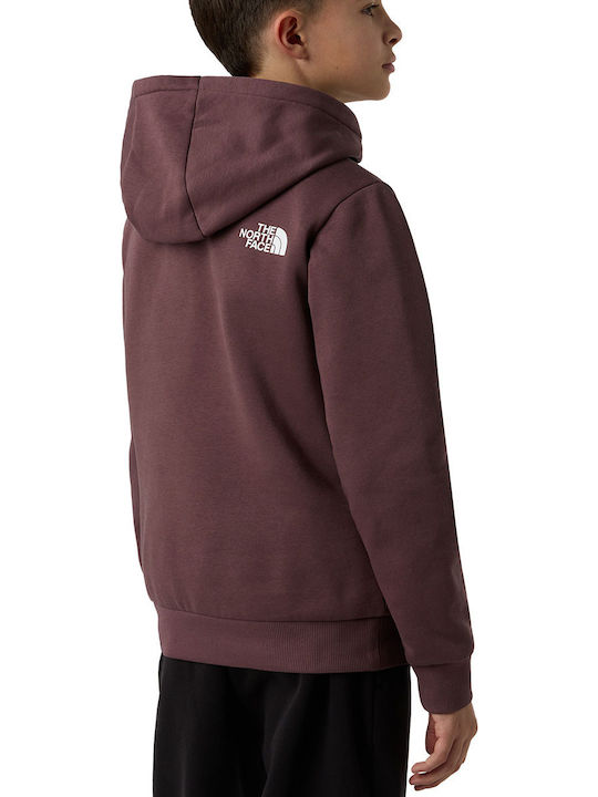 Kids Hoodie With Hood and Pockets Burgundy Simple Dome Hoodie