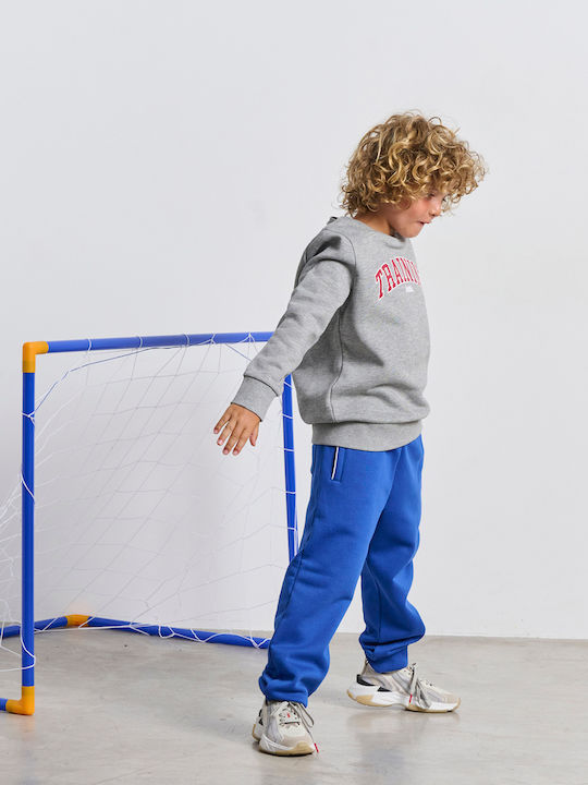 Fleece Hanorac Copii Grey Melange Relaxed Training