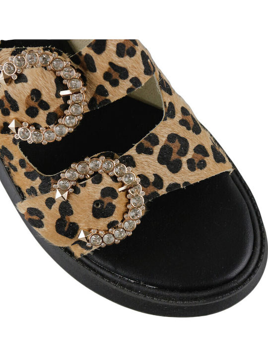 Кожени Дамски Сандали Flatforms