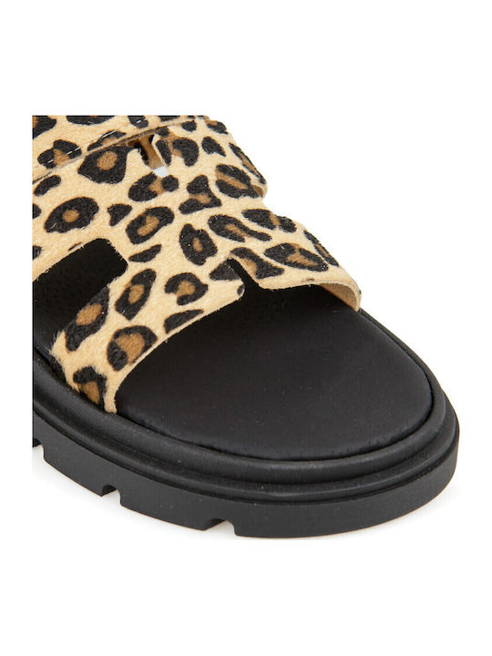 Δερμάτινα Γυναικεία Σανδάλια Flatforms