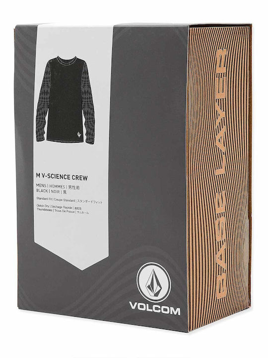 Volcom Vscience Ανδρική Ισοθερμική Μακρυμάνικη Μπλούζα Μαύρη
