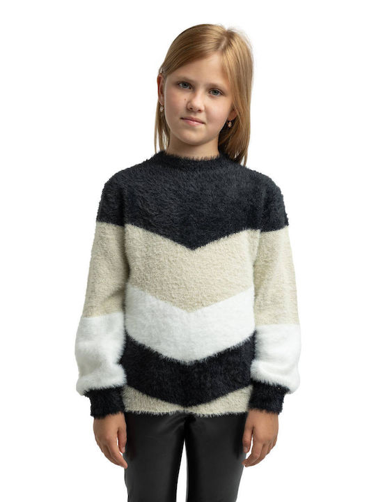 Kinderpullover Langarm Μαύρο-ροζ