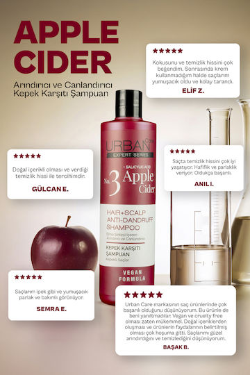Anti-dandruff Shampoo No.3 Apple Cider Urban Care 350 Ml
