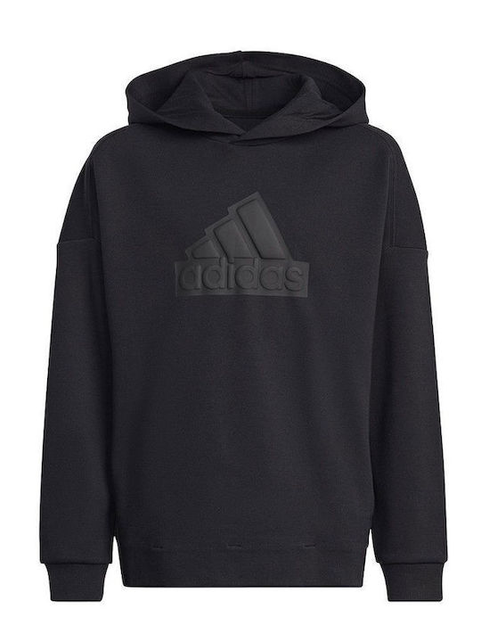 Παιδικό Φούτερ με Κουκούλα Μαύρο Future Icons Hooded