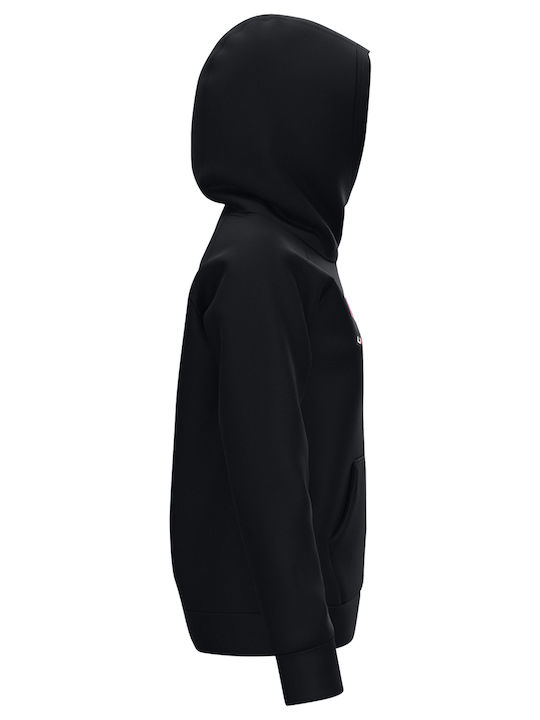 Fleece Παιδικό Φούτερ με Κουκούλα και Τσέπες Μαύρο Rival