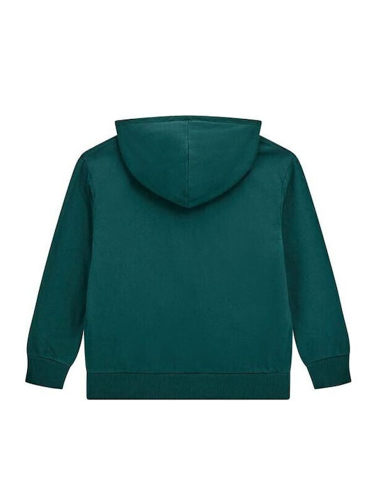 Kids Sweatshirt with Hood and Pockets Green