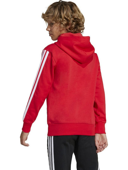Fleece Παιδικό Φούτερ με Κουκούλα και Τσέπες Κόκκινο Performance