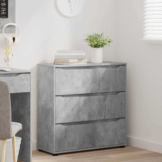 Comoda pentru Dormitor cu 3 sertare Gri 80x31x81buc
