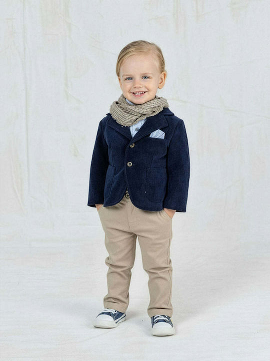 Kids' Set with Pants & Outerwear Winter 5pcs Navy Blue