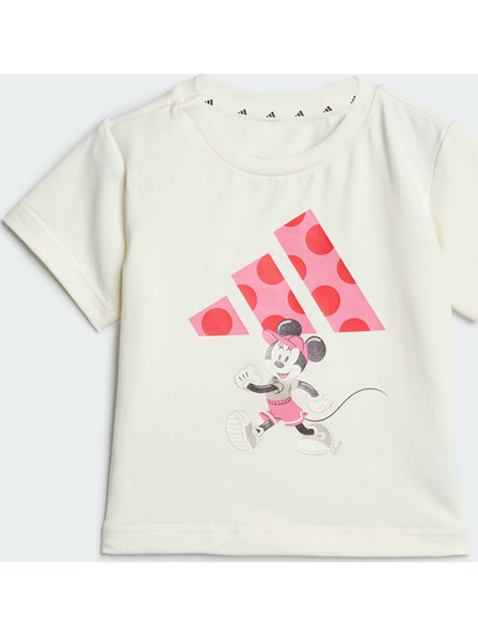Kids' Set with Shorts Summer 2pcs White x Disney