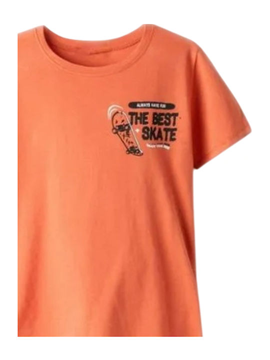 Kids' Set with Shorts Summer 2pcs Orange - Gray