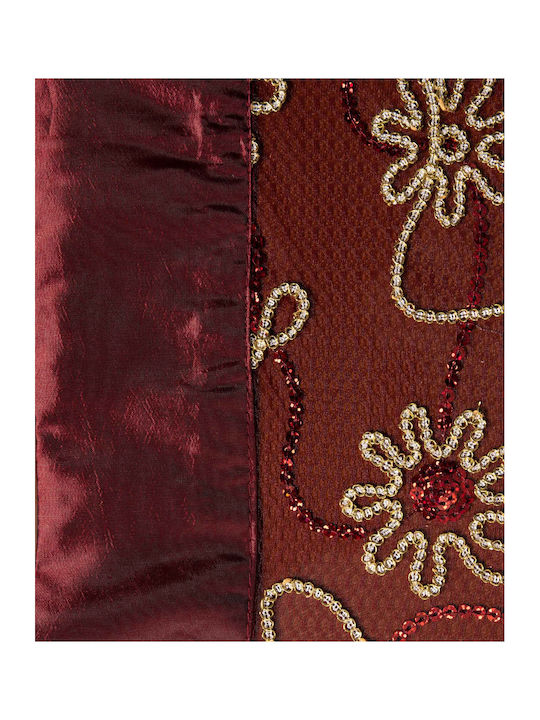 Silk Fashion Checkered 7180 Bordeaux 85x85cm