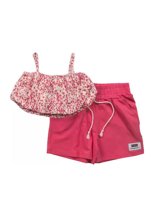 Kids' Set with Shorts Summer 2pcs Fuchsia