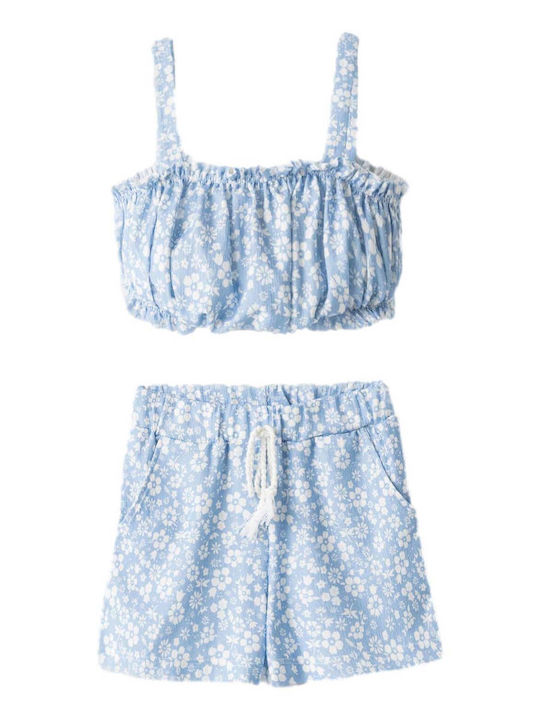 Kinder-Set mit Shorts Sommer 2Stück Sky Blue