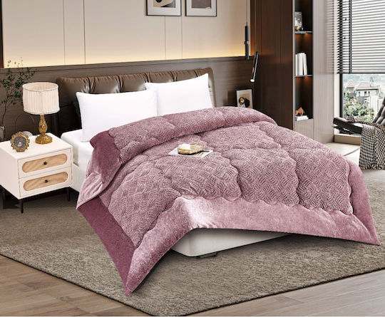 Silk Fashion Duvet Cover Queen 240x260cm Plush Rust Red 240 GSMGsm