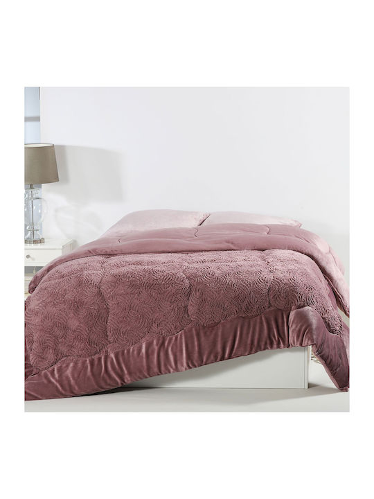 Silk Fashion Duvet Cover Queen 240x260cm Plush Rust Red 240 GSMGsm
