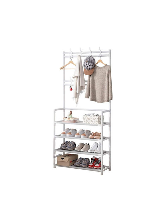 Tradesor Flurmöbel & Aufbewahrung mit Kleiderständer & Schuhregal 170x60x26cm