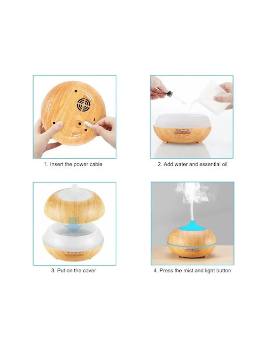 LED Aromatherapie-Diffusor Ultraschall Pro Luftbefeuchter mit Timer Mehrfarbig 300ml CTK-AJ-505YB2-OEM