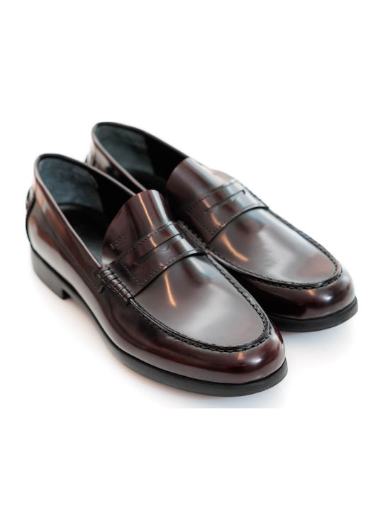 Men's Leather Loafers Burgundy