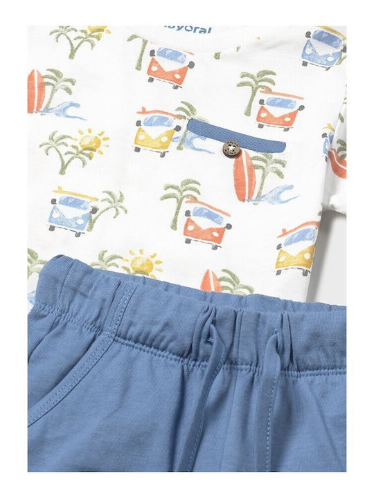 Kids' Set with Shorts Summer 3pcs Coral Surf