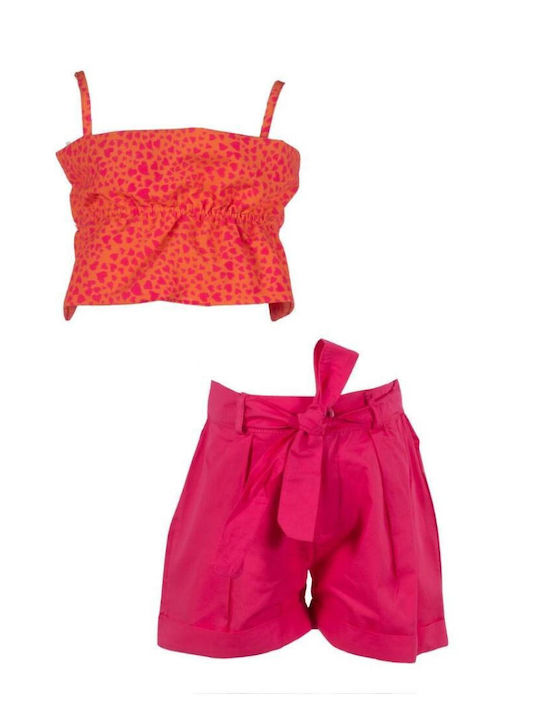 Set pentru copii cu șorturi Vară 2buc Orange/Fuchsia