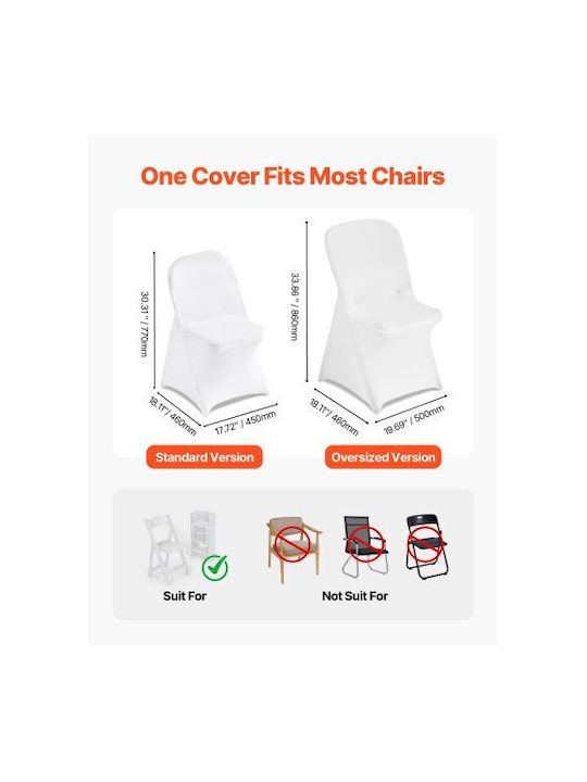 Vevor Vevor Chair Cover White 50cm 30 Pieces