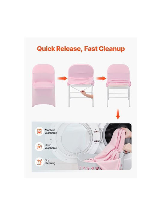 Vevor Elastische Abdeckung für Stuhl Pink 50Stück YTFS50PCSDKQSEJQP001V0