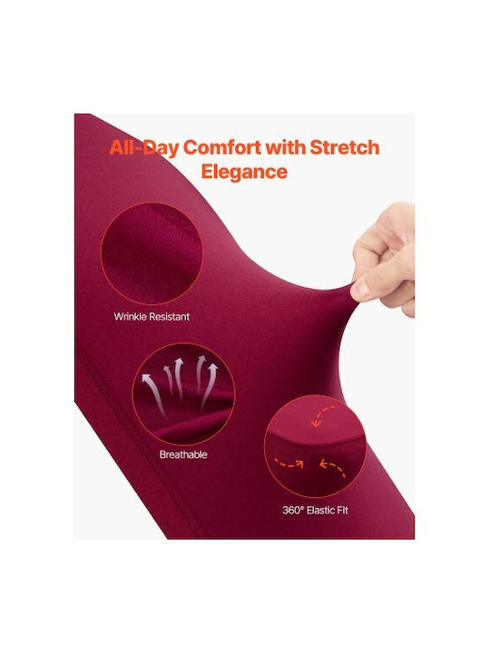 Vevor Elastic Cover for Chair Burgundy 50pcs YTJHS50PCSZKO2ELR001V0