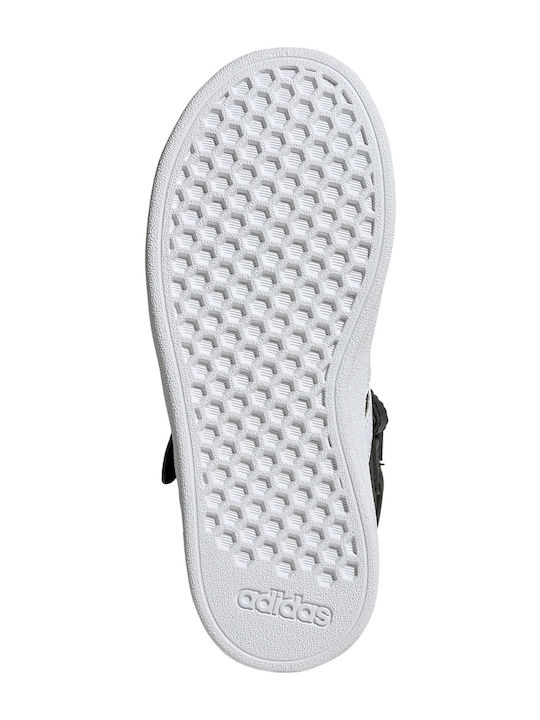 Grand Court Παιδικά Sneakers High με Σκρατς Μαύρα