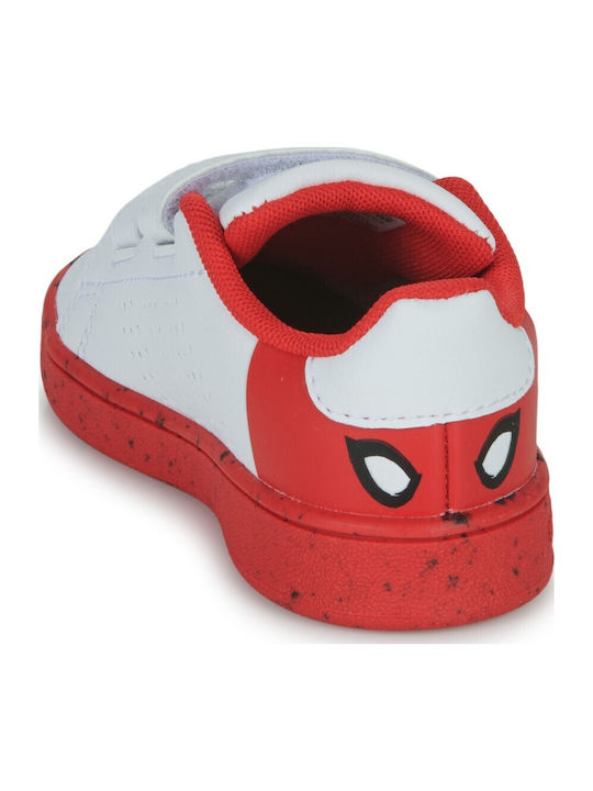 Marvel Advantage Hook Loop Παιδικά Sneakers με Σκρατς Λευκά