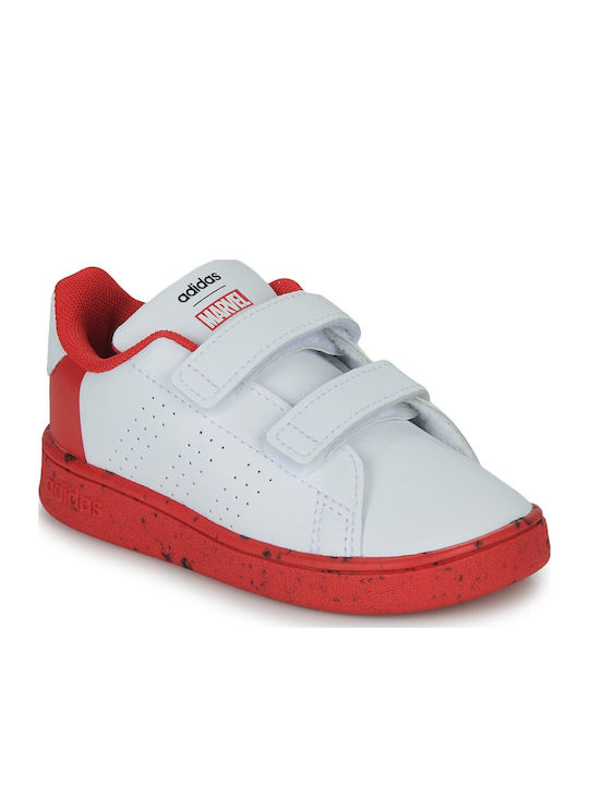 Marvel Advantage Hook Loop Παιδικά Sneakers με Σκρατς Λευκά