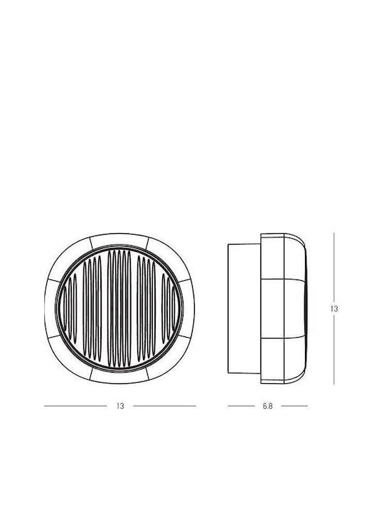 Zambelis Lights Επιτοίχιο Εξωτερικό Φωτιστικό LED IP65 12W