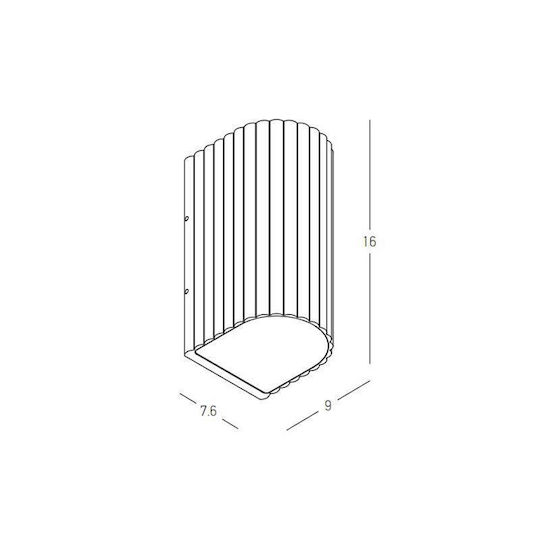 Zambelis Lights Wall-Mounted Outdoor Light LED with Warm White Light Double Beam