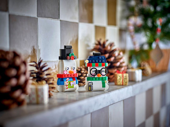 LEGO Building Blocks Snowman Ornaments for 6+ Years 168 Pieces