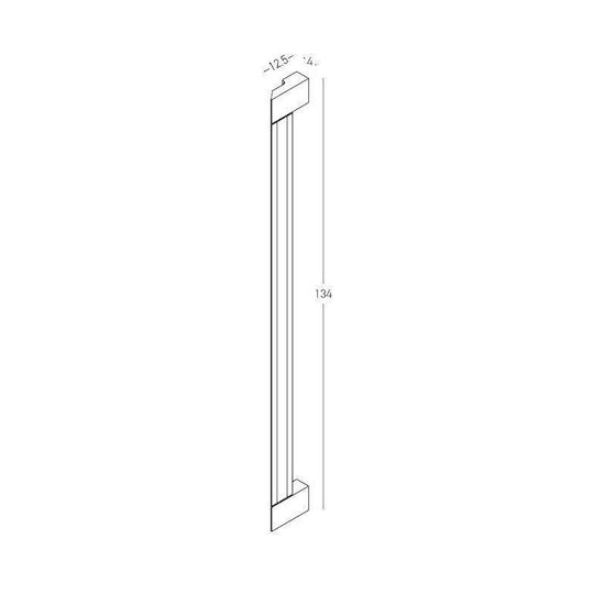 Zambelis Lights Wandmontiertes Lineares LED Außenleuchte mit Warmweißem Licht 4x12,5cm
