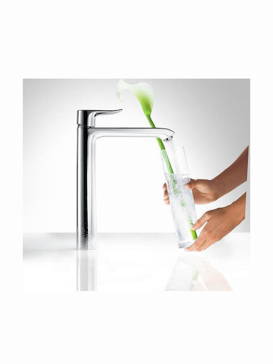 Hansgrohe Αναμεικτική Μπαταρία Νιπτήρα Ψηλή Ασημί