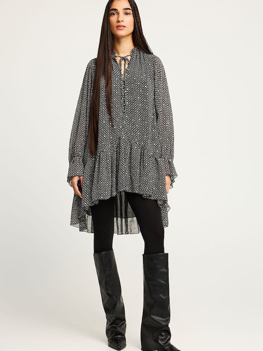 Mini Shirt Dress Black