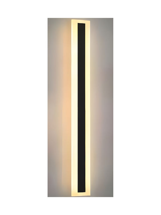 Home Lighting Moderner Wandleuchte mit Integrierte LED und Warmes Weiß Licht Schwarz 5x4x100cm