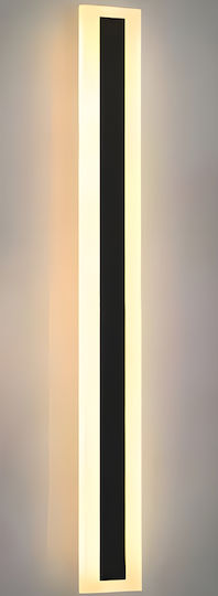 Home Lighting Modern Wall Lamp with Integrated LED and Warm White Light Black 5x4x100cm