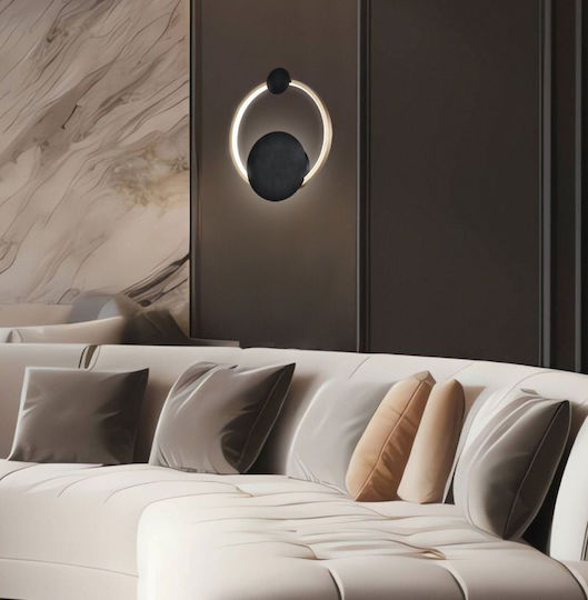 Viokef Melia Modern Lamp Wall with Integrated LED and Warm White Light Black 26.8x31cm