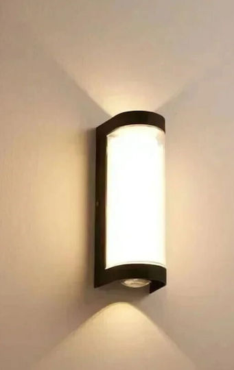 Home Lighting Lamp Wall with Integrated LED and Warm White Light Black