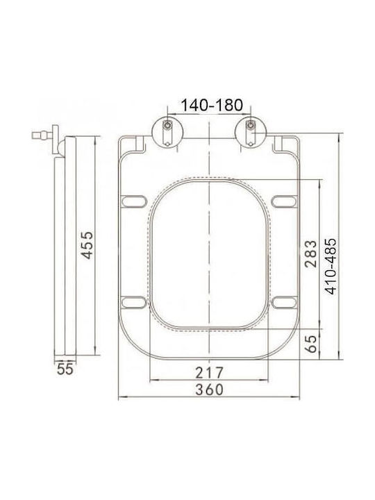 Капак За Тоалетна Шанта Wc Бял 35x44см Inter Ceramic 6337/8036b Seat