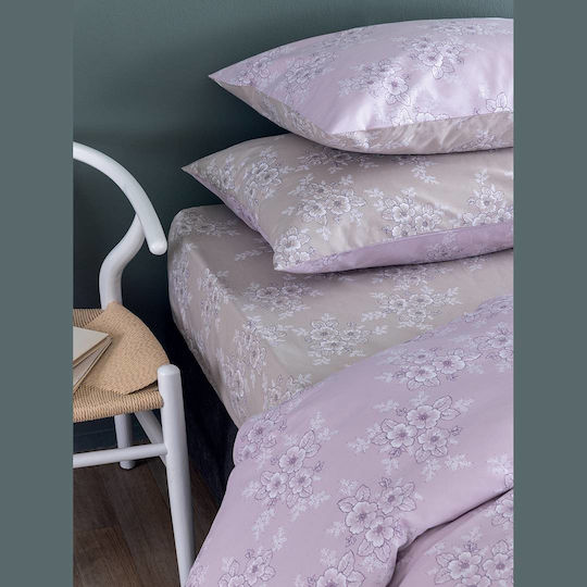 Palamaiki Fashion Life Fl6281 Cotton Duvet Cover Set 170x250cm Single with Pillowcase Pink