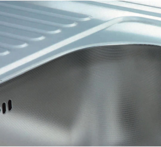 Inter Ceramic Ένθετος Νεροχύτης Inox Μ58xΠ48cm Γκρι