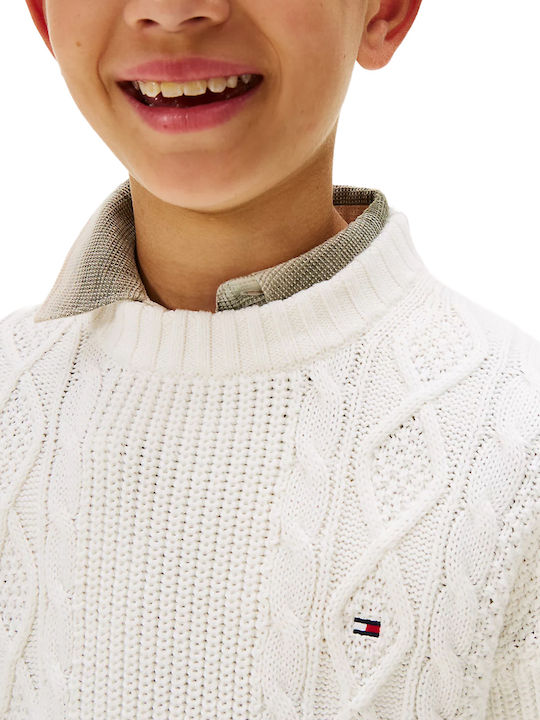 Kids' Sweater Long Sleeve Ivory Silk Tommy