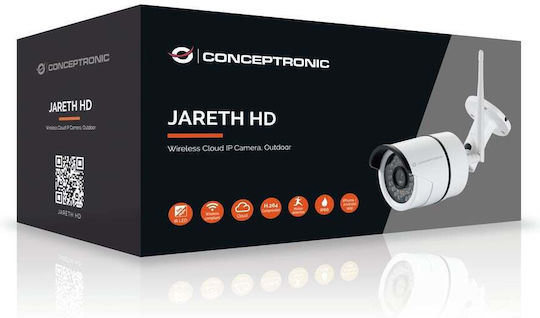 Conceptronic JARETH02W IP Surveillance Camera Wi-Fi HD 720P Waterproof with Lens 3.6mm