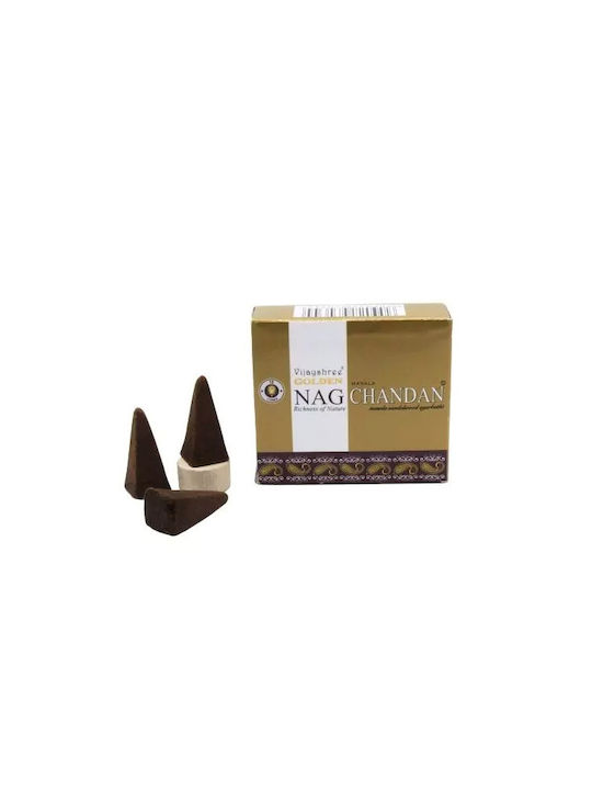 Golden Scented Cones with Sandalwood Perfume