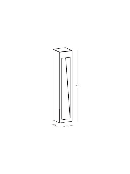 Zambelis Lights Lampa Post Mic LED Pentru Exterior 9W Cu Lumină Alb Cald IP65