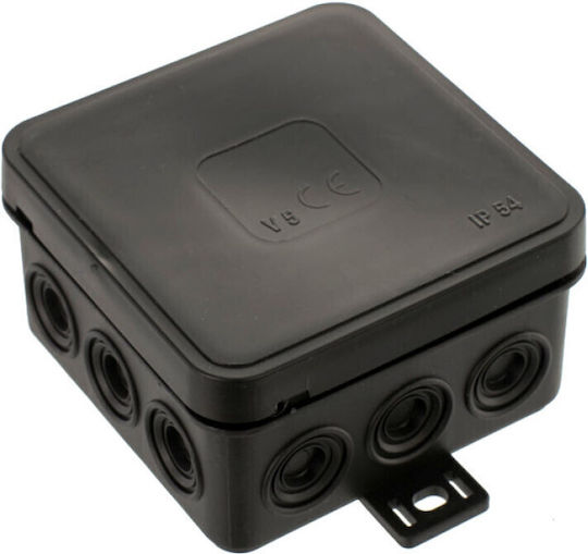 Viplast Surface Mounted Electrical Box IP54 in Black Color